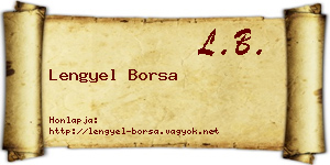 Lengyel Borsa névjegykártya